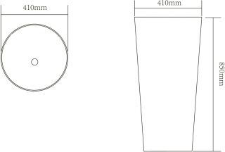 Раковина напольная SantiLine SL-4012 41см белый